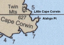 Cape Corwin detail map