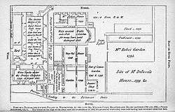 The medieval complex of Parliamentary buildings was mapped by William Capon around the turn of the 18th century. This image shows a plan view of the ground floor levels, where each building is clearly described in text. Reference is made in the House of Lords undercroft, to Guy Fawkes.