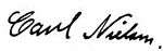 Nielsen's signature, clearly readable