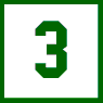 A "3" inside a square, written in green