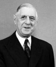 Portrait photograph of Charles de Gaulle