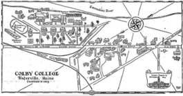 Map of Old Colby Campus in Downtown Waterville