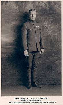 Photo of a young Todd at POW camp.