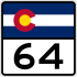State Highway 64 marker