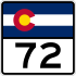 State Highway 72 marker