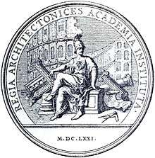 Engraving depicting the medallion