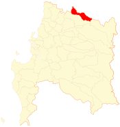 Map of the Ñiquén commune in the Bío Bío Region