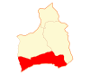 Map of Camarones commune in Arica and Parinacota Region