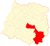Map of the Colbún commune in the Maule Region