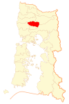 Location of Frutillar commune in the Los Lagos Region