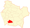 Location of Gorbea commune in the Araucanía Region