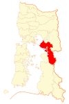 Location of Hualaihué commune in Los Lagos Region
