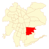 Map of the La Florida commune within Greater Santiago
