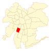 Map of Lo Espejo commune in Greater Santiago