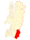 Location of the O'Higgins commune in Aisén Region