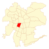 Map of Pedro Aguirre Cerda commune in Greater Santiago