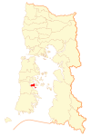 Location of Puqueldón commune in Los Lagos Region