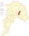 Location of the Santa María commune in the Valparaíso Region