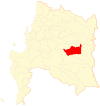 Location of Tucapel commune in the Bío Bío Region