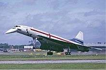 Concorde on landing