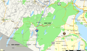 Map of County Route 106 (Orange County, New York)