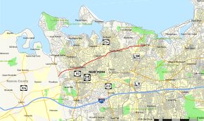 Map of County Route 11 (Suffolk County, New York)