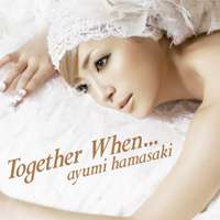 An image of recording artist Ayumi Hamasaki laying on a white bedding sheet, with the song and artists name superimposed on her.