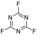 Skeletal formula of cyanuric fluoride