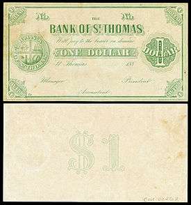 Danish West Indies, Saint Thomas, 1 dollar (1889)