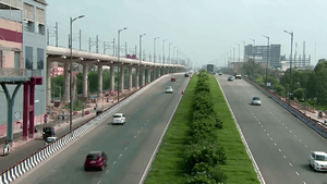 A view of Delhi Faridabad Skyway