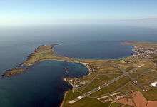 Photograph of Ronaldsway from the air