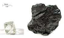 Image: Diamond and graphite, two allotropes of carbon