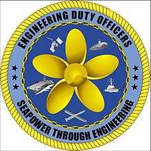 Official logo of the Engineering Duty Officer Community.