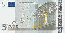 Former 5 euro note (Obverse)