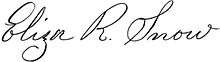 Signature of Eliza R. Snow
