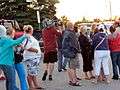 Elliot Lake Algo Centre Mall Crowd gathering as Mike Mantha runs onto the lot at 9-15pm.jpg