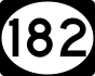 Route 182 marker