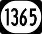 Kentucky Route 1365 marker