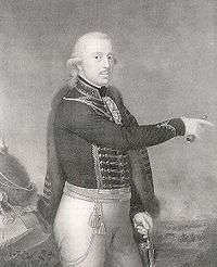 Duke of Württemberg in hussar uniform, pointing