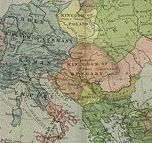 Map of 12th-century Kingdom of Hungary