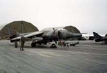 Harrier at an airfield