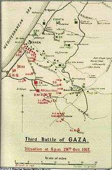 Military map of Gaza
