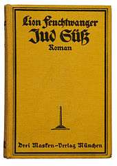 cover of Lion Feuchtwanger's 1925 novel,Jud Süß