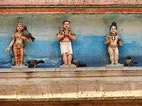 image of three saints in temple tower