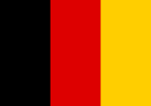 Vertical tricolour (L to R: black, red, yellow)