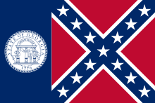 Georgia state flag, 1956–2001