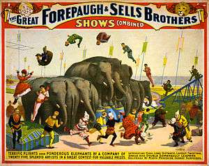 Flickr - …trialsanderrors - Terrific flights over ponderous elephants, poster for Forepaugh ^ Sells Brothers, ca. 1899.jpg