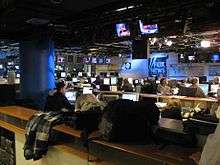 Television news studio
