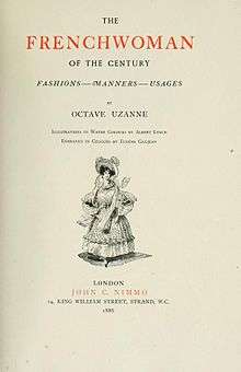 First page of English edition 'La Française du siècle'