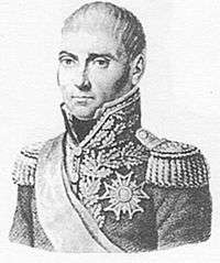 Blank and white portrait of Pierre Dupont in military uniform